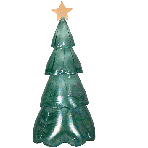7 1/2' Mixed Media Green Iridescent Christmas Tree by Gemmy Inflatable